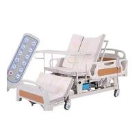 Letto infermieristico elettrico multifunzionale con torcia integrata, sollevamento, foro WC, telecomando intelligente per cure ospedaliere domestiche