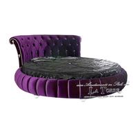 Letto king size matrimoniale rotondo contenitore Moderno velluto o ecopelle qual