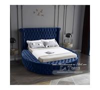 Letto king size matrimoniale rotondo contenitore Moderno velluto o ecopelle qual