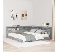 Letto Libreria Grigio sonoma 180 x 200 cm Legno multistrato