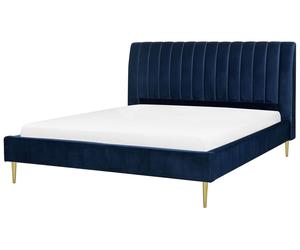 Letto MARVILLE Velluto Blu marino 180 x 200 cm