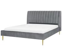 Letto MARVILLE Velluto Grigio 180 x 200 cm