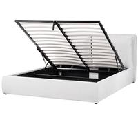 Letto matrimoniale bianco crema con contenitore 160 x 200 cm Bayonna