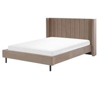 Letto matrimoniale con doghe 160 x 200 cm velluto tortora Villette