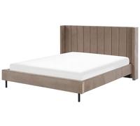 Letto matrimoniale con doghe 180 x 200 cm velluto tortora Villette