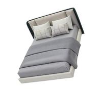 Letto matrimoniale con letto per 1/20, matrimoniale moderno, B | Progettazione realistica dei dettagli per le case delle bambole Project Model Scene Display Accessori