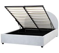 Letto matrimoniale contenitore minimalista azzurro 140 x 200 Vaucluse