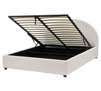 Letto matrimoniale contenitore minimalista beige chiaro 160 x 200 cm Vaucluse
