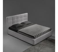 Letto matrimoniale contenitore Napoli tessuto grigio