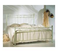 Letto Matrimoniale in Ferro Colore Verde DECAPE' con PEDIERA PREDISPOSTO per Rete con Piedini 160 X 190 CM. Non Inclusa - Prodotto Made in Italy