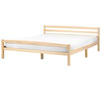 Letto matrimoniale in legno di Pino chiaro con Rete a Doghe 180 x 200 cm