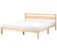 Letto matrimoniale in legno di Pino chiaro con Rete a Doghe 180 x 200 cm