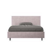 Letto Matrimoniale Large 180x200 cm con Rete e Contenitore Adele Glicine