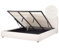 Letto minimalista con contenitore 180 x 200 cm Boucle Moderno Bianco Blagnac