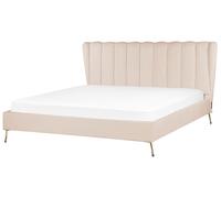 Letto MIRIBEL Velluto Beige 180 x 200 cm