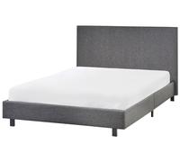 Letto moderno con testiera piccola in tessuto 120 x 200 cm grigio Albi
