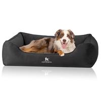 Letto ortopedico per cani Jona di Knuffelwuff in morbido velluto S Antracite