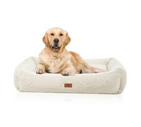 Letto ortopedico per cani Matteo Knuffelwuff con fiocchi di memory foam e rivestimento in morbido teddy XXL 120cm x 100cm Beige