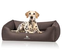Letto ortopedico per cani Oliver di Knuffelwuff in tessuto Easy Clean M-L Marrone scuro