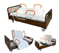 Letto ospedaliero a 5 funzioni con inclinazione laterale, letto medico elettrico con funzione di rotazione, dispositivo di assistenza infermieristica mobile