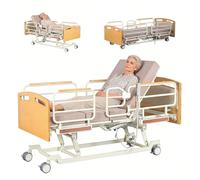 Letto ospedaliero completamente elettrico con 5 funzioni - Altezza regolabile da 32 cm a 58 cm - Letto medico per uso domestico - con materasso di alta qualità e sponde
