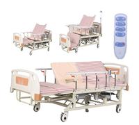 Letto ospedaliero elettrico Premium da 10 funzioni, letto medico elettrico per terapia intensiva, design elettrico con corpo ribaltabile, materasso, telecomando e ruote silenziose.