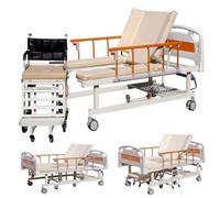 Letto ospedaliero Premium da 10 funzioni, letti ospedalieri medici Premium con sedia a rotelle, dispositivi di assistenza infermieristica per pazienti con cuscino d'aria, ruote silenziose