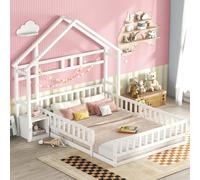 Letto per bambini 140x200 cm con Parco consegnato con un piccolo contenitore capacità di carico fino a bianco kg (senza materasso)