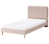 Letto per bambini velluto beige 90 x 200 cm CORSAINT