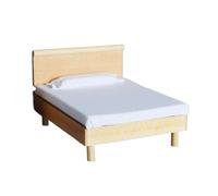 Letto Per Bambole In Miniatura - Mini In Legno, Piccoli Mobili | Set Di Letti Bambola Classico Per La Scuola Materna, Finto Gioco Per Camera Da Letto, Modella Da Scaffale Da Collezione, Bianc