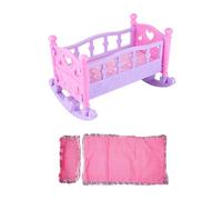 Letto per bambole in miniatura per bambini design realistico in plastica letto montaggio rapido bambino prima del gioco giocattoli di sviluppo bambino fare giochi mobili per dormire per giocare