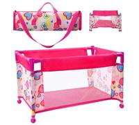 Letto per Bambole Pieghevole con Borsa e Accessori Giocattolo Educativo per Bambini