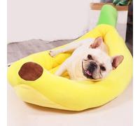 Letto per cani a tema banana, comodo per tutte le stagioni, per cuccioli e