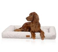 Letto per cani box Nivaro Knuffelwuff in morbido tessuto a trama M-L 82 x 62cm Beige