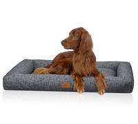 Letto per cani box Nivaro Knuffelwuff in morbido tessuto a trama M-L 82 x 62cm Grigio scuro