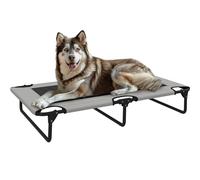 Letto per Cani Grandi Pieghevole 107x61x20 cm da Interno ed Esterno con Tessuto a Rete Grigio Chiaro