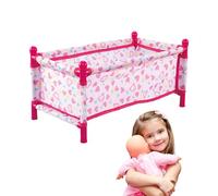 Letto per casa delle bambole per bambini, culla per bambole per bambini | Portabagagli per,Bambola realistica Fai finta di giocare con il passeggino giocattolo per la culla del seggiolino auto