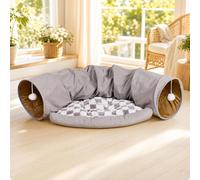Letto per Gatti con Tunnel Integrato Facile da Pulire Multifunzionale