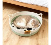 Letto per gatti lavabile in corda di cotone 40 cm con cuscino in cotone