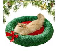 Letto per Gatti,Letti da Interno,Poltrona Reclinabile Natalizia,Soffice Peluche Festivo,Fondo Antiscivolo Lavabile,per Cuccioli E Gattini Che Vivono Gli Animali(M,B)