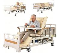 Letto per infermieristica completamente elettrico di alta qualità, regolabile, 10 funzioni, letto medico con telecomando, chiusura individuale, per cure domestiche e ambienti ospedalieri