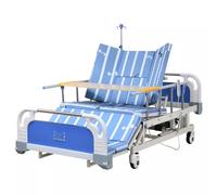 Letto per infermieristica elettrico, letto ospedaliero multifunzionale regolabile per assistenza domiciliare, migliora il comfort del paziente con materasso traspirante
