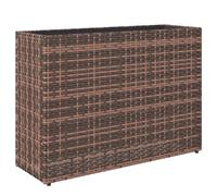 Letto Per Orto Rialzato Da Esterno 45l In Rattan, Con Fori Di Drenaggio E Piedini Regolabili, Marrone