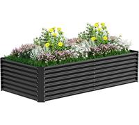 Letto per Orto Rialzato in Metallo, 244 x 122 x 61 cm Resistente alle Intemperie Orto Rialzato da Esterno