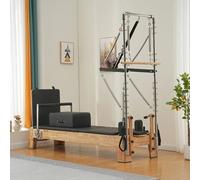 Letto per pilates, letto 2 in 1, letto 3 in 1, set da cinque pezzi per pilates, attrezzatura grande, studio yoga, letto semi-elevato gray-1