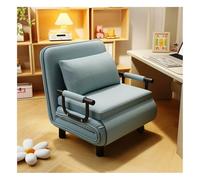 Letto Pieghevole Portatile Su Ruote Con Materasso Spesso 45 Cm | Poltrona Letto Singola Versatile Per Riposini In Ufficio; Poltrona Pieghevole A Tre Sezioni Trasformabile(Blu,65 cm)