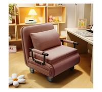 Letto Pieghevole Portatile Su Ruote Con Materasso Spesso 45 Cm | Poltrona Letto Singola Versatile Per Riposini In Ufficio; Poltrona Pieghevole A Tre Sezioni Trasformabile(Rosa,65 cm)