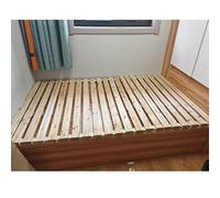Letto pieghevole portatile, supporto a 7 doghe per materasso singolo/matrimoniale/king size, imbottitura morbida per un sonno migliore, senza bisogno di molle