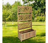 AX Fioriera Letto Rialzato Rampicanti 70x30x135cm Fiori Piante Giardino 0k 43714