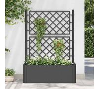 vidaXL Letto Rialzato da Giardino Graticcio e Irrigazione Antracite